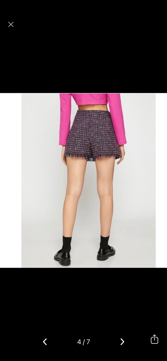 Pembe Mini şort etek - Görsel 2