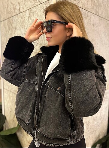 Bershka kürklü ceket