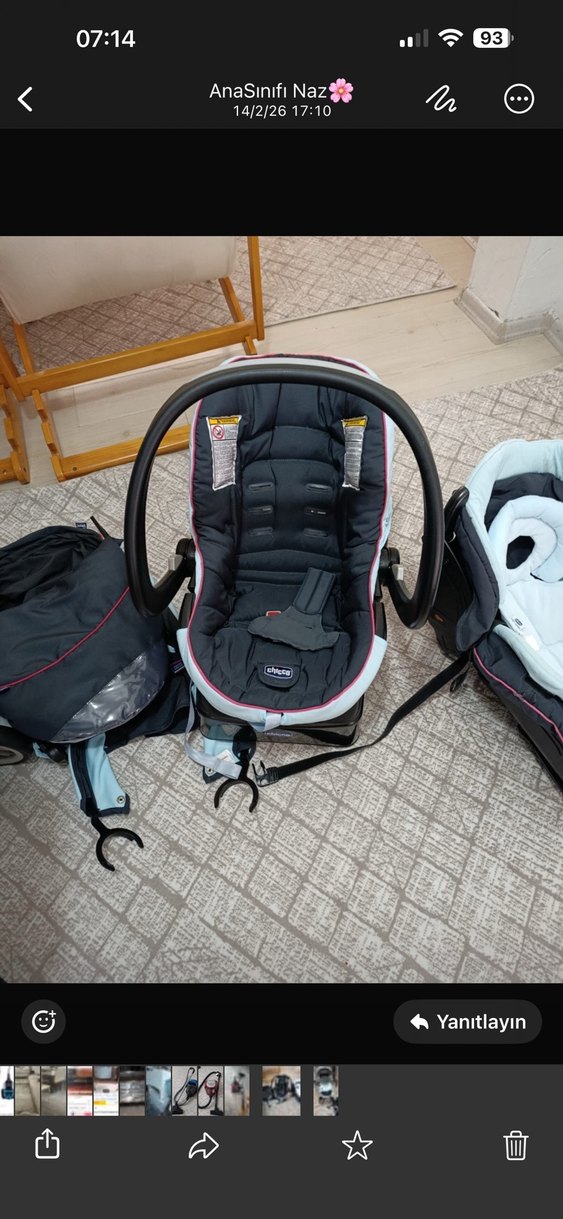 Gri Bebek Arabası Katlanabilir ve Rahat - Görsel 2