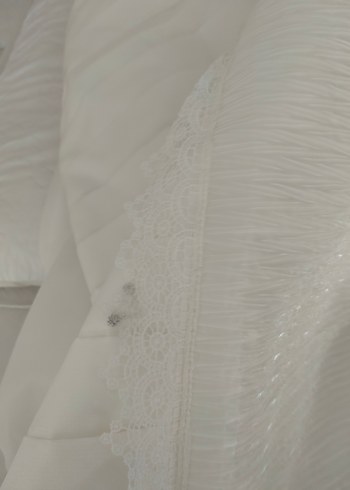 Beyaz Nakışlı Yatak Örtüsü - Görsel 7