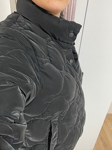 xs Beden siyah Renk Zara siyah kısa mont
