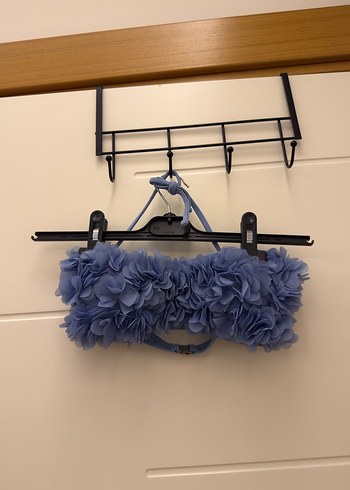 Mavi Çiçek Detaylı bikini üstü - Görsel 2