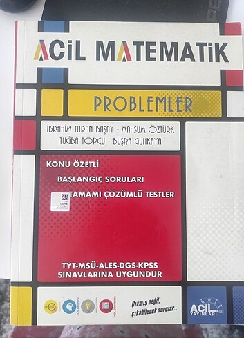 Acil yayınları yks tyt matematik soru Bankası 