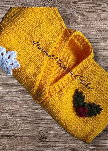 11-12 Yaş Beden sarı Renk Kız çocuk crop hırka
