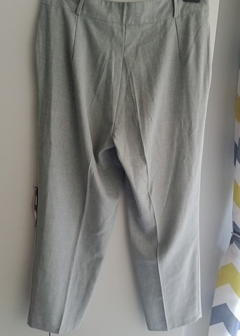 42 Beden Gri Kadın Kumaş Pantolon Midi Boy