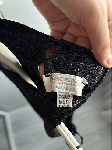 Pull and bear simli siyah mini elbise