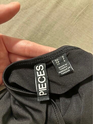 s Beden Pieces siyah bodysuit