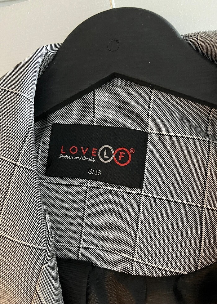 Çizgili Gri Blazer Ceket - Görsel 2