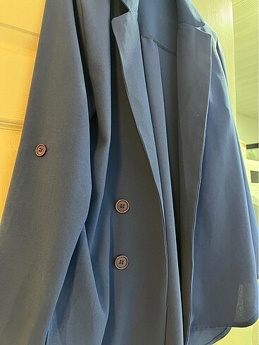 m Beden Saks Mavisi Blazer Ceket