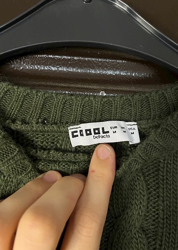 Yeşil Bohem Örgü Kadın Kazak - Görsel 2