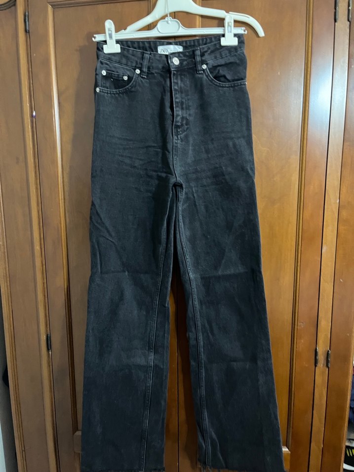 Zara Extra Yüksek Bel Siyah jean - Görsel 4