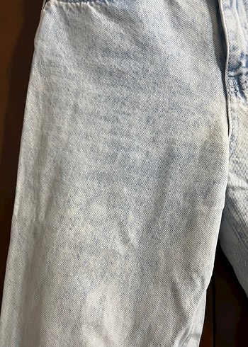 Mavi Batik Desenli Bol Kesim Kadın Denim Pantolon - Görsel 2