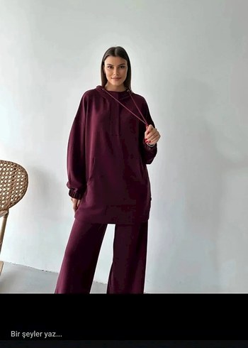 Oysho Bordo Kadın Oversize Eşofman Takımı