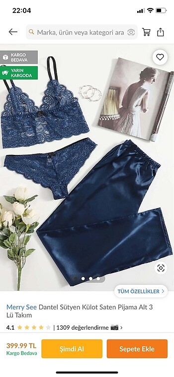 Saten pijama altlığı