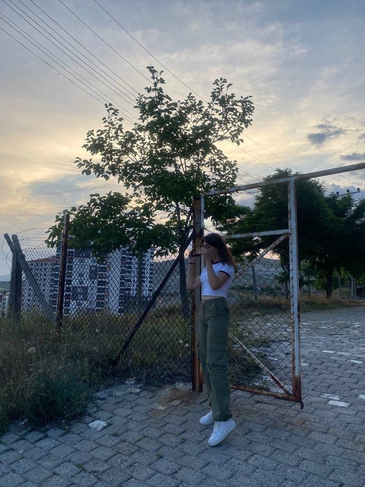 Kadın Haki Paraşüt Pantolon - Görsel 4