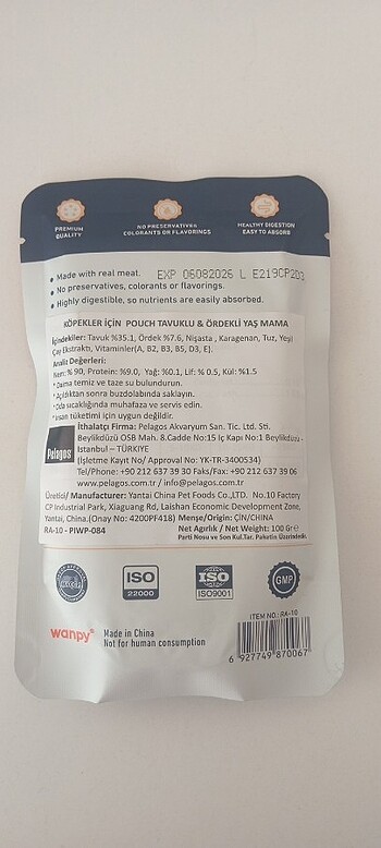 Wanpy köpek pouch yaş mama 100gr 4 lü paket - Görsel 9