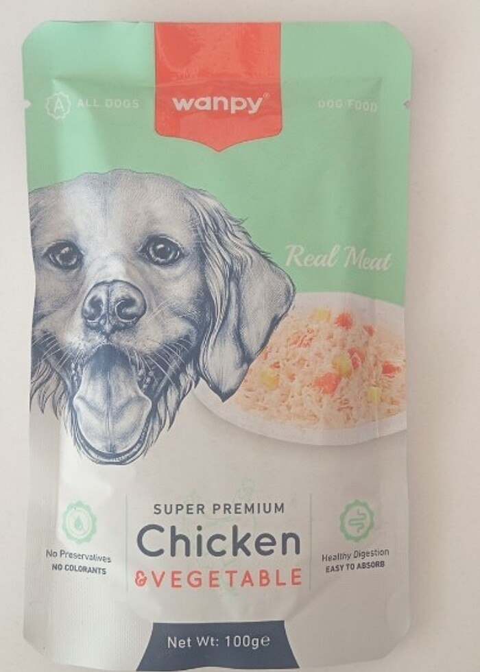 Wanpy köpek pouch yaş mama 100gr 4 lü paket - Görsel 2