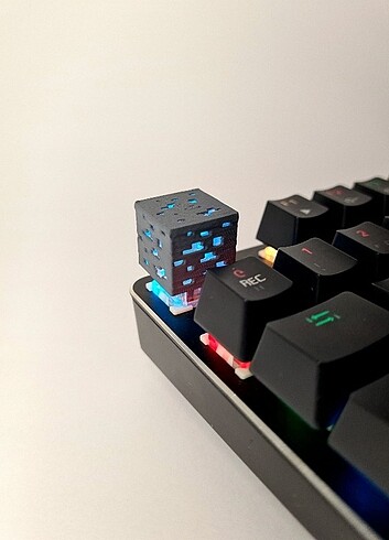 Minecraft küp cevher mekanik klavye tuşu Figur Keycaps 
