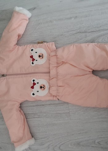 Kürk Detaylı Kapüşonlu Kız Çocuk Mont - Görsel 2