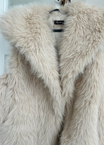 Bej Kürk Detaylı Midi Kadın Yelek - Görsel 4