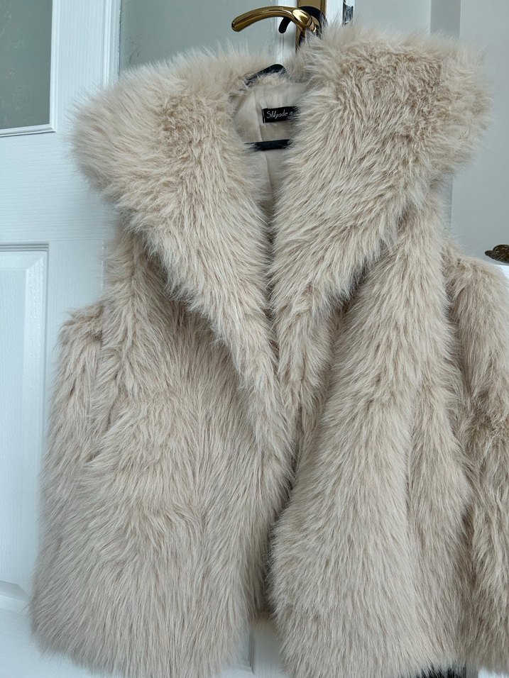 Bej Kürk Detaylı Midi Kadın Yelek - Görsel 3