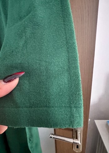 Yeşil Kadın triko  Midi Triko Elbise - Görsel 2