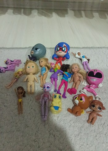Beden Karışık Renkli Mini Oyuncak Figürler