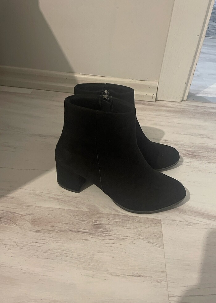 Süet ayakkabı topuklu ayakkabı - Görsel 2