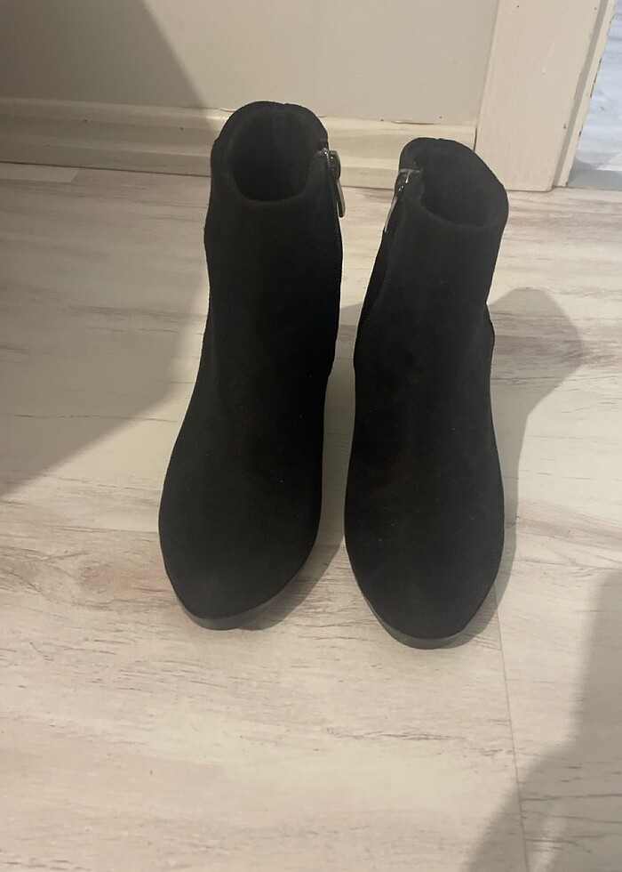 Süet ayakkabı topuklu ayakkabı - Görsel 4