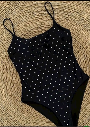 Siyah Puantiyeli Payetli Mini Mayo - Görsel 2