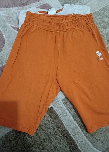 Gri Baskılı Pamuklu Erkek Tişört ve şort - Görsel 4