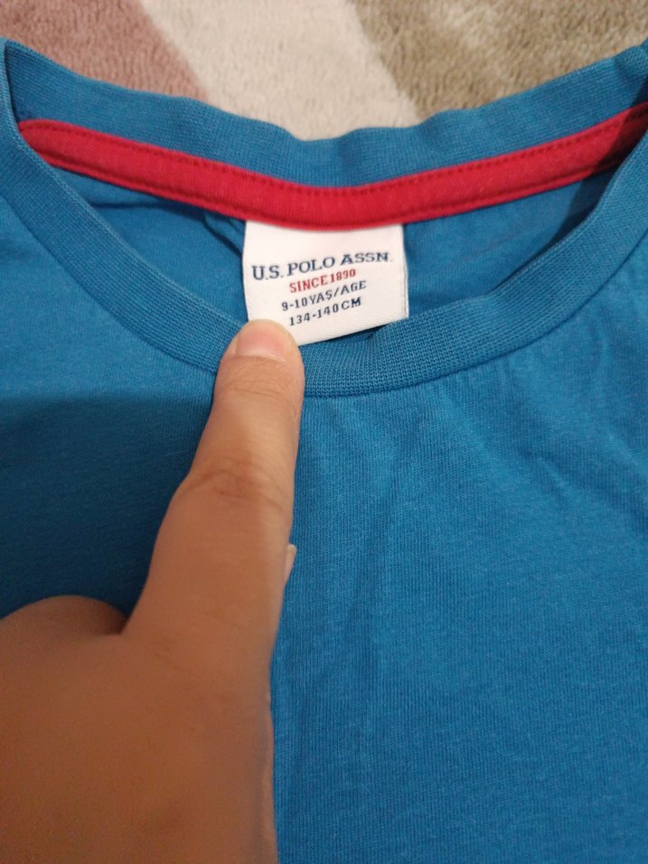 U.S. Polo Assn. Erkek Mavi Baskılı Kolsuz Tişört ve şort - Görsel 3