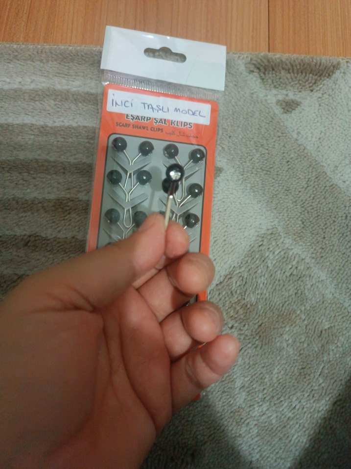 İnci Taşlı Eşarp Şal Klipsi 12 adet - Görsel 2