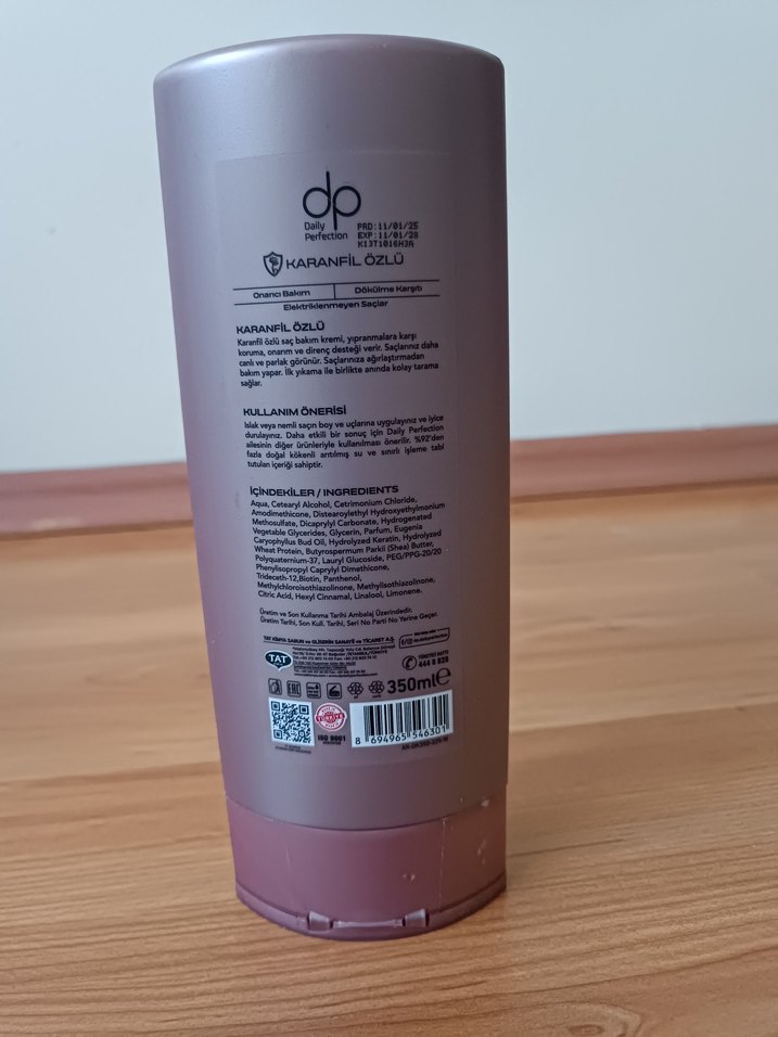 Daily Perfection Pro-Keratin saç bakım kremi 350ml - Görsel 2