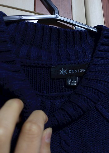 l Beden lacivert Renk KK Design Lacivert Yüksek Yakalı Örgü Kadın Kazak