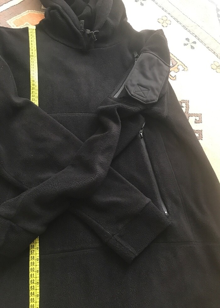 Erkek polar kapüşonlu üst - Görsel 3