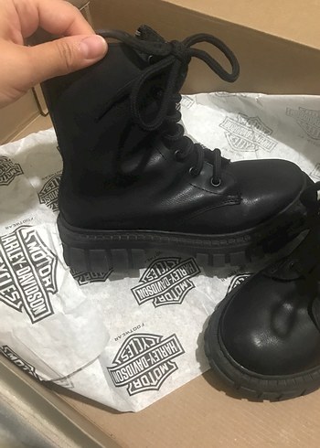 Kız çoçuk Siyah Gotik Lastik Botlar - Görsel 5