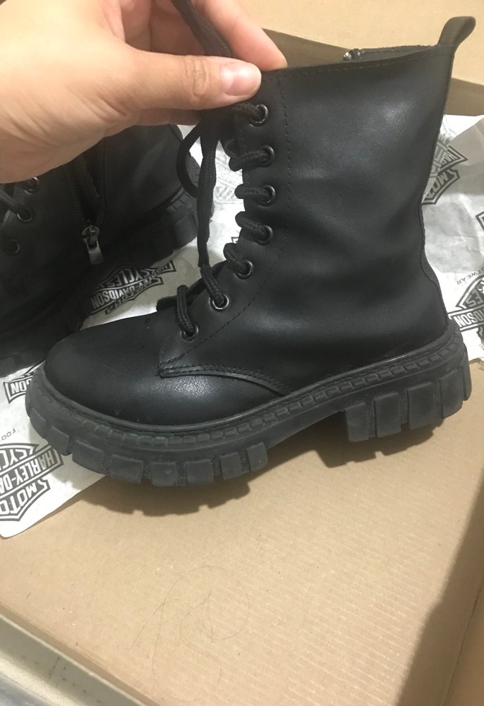 Kız çoçuk Siyah Gotik Lastik Botlar - Görsel 4