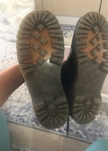 Siyah Parlak Platform Topuklu Punk Botlar - Görsel 6