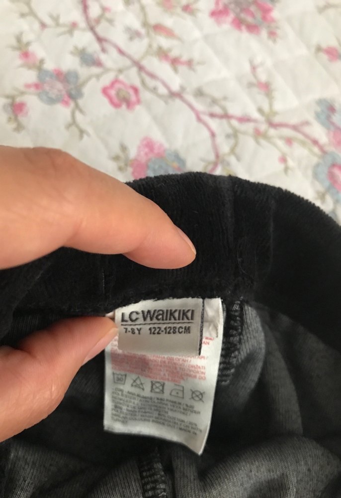 Siyah Kız çoçuk  Rahat Kumaş Pantolon - Görsel 2