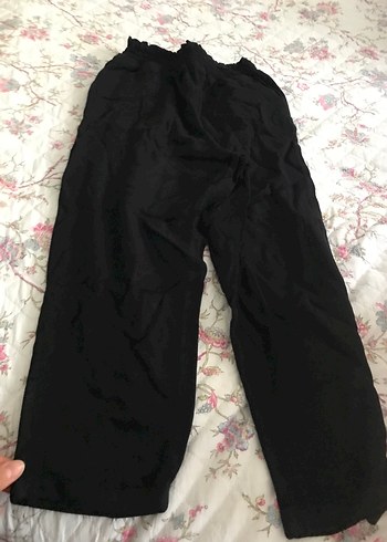 Siyah Salaş Keten Pantolon