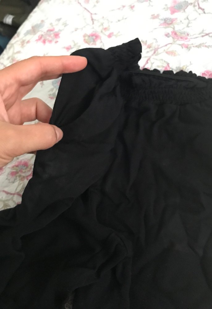 Siyah Salaş Keten Pantolon - Görsel 3