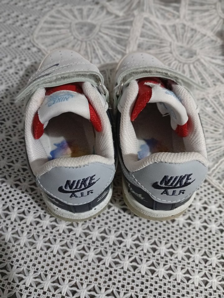 Beyaz Erkek Çocuk Spor Ayakkabısı Velcro - Görsel 4