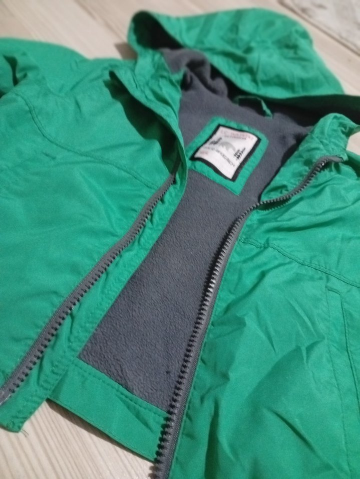 Erkek Çocuk Yeşil Fermuarlı Kapüşonlu Ceket - Görsel 4
