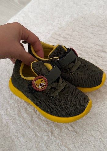 Gri Erkek Çocuk Leopar Desenli Spor Ayakkabı