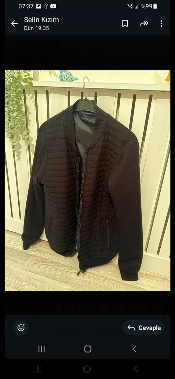 Siyah Fermuarlı Erkek Midi Mont - Görsel 2