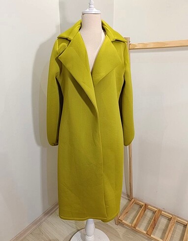 Zara Yağ yeşili scuba trench ceket