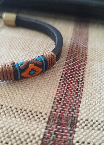 Bohem Tarz Erkek Deri Bileklik - Görsel 2