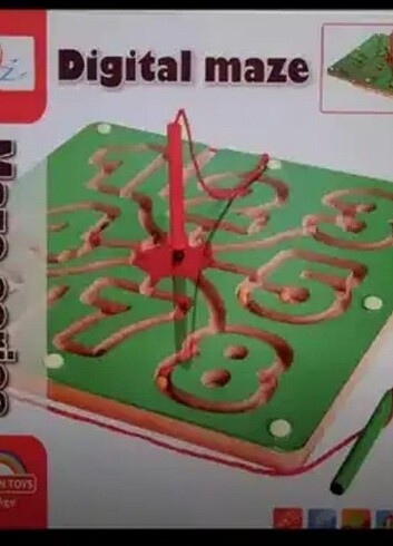 Diğer Yeşil renkli ahşap sayı labirenti