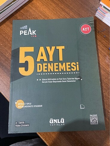 Ünlü Yayınları 5 adet Ayt denemesi